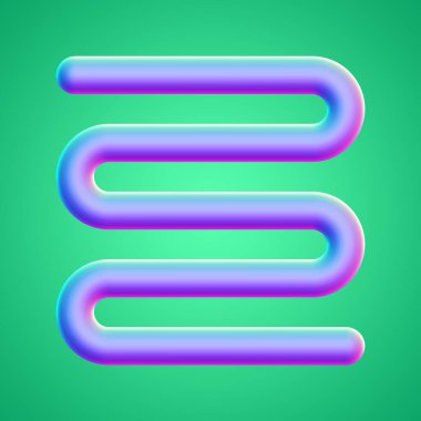 İzole edilmiş arkaplan 3d görüntüleme üzerinde holografik renkli şekil simgesi