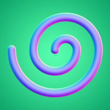 İzole edilmiş arkaplan 3d görüntüleme üzerinde holografik renkli şekil simgesi