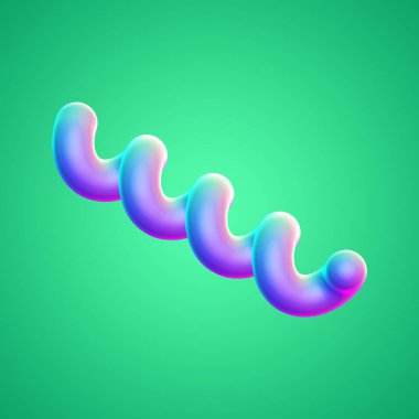 İzole edilmiş arkaplan 3d görüntüleme üzerinde holografik renkli şekil simgesi