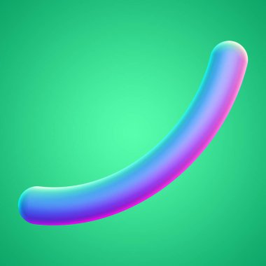 İzole edilmiş arkaplan 3d görüntüleme üzerinde holografik renkli şekil simgesi