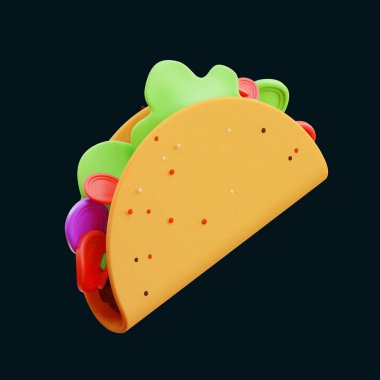 İzole edilmiş arka planda TACOS yiyecek minimal simgesi