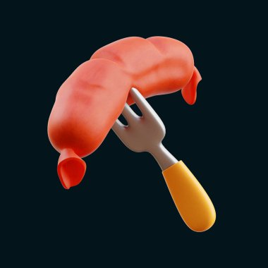 İzole edilmiş arka planda SAUSAGE yiyecek minimal simgesi