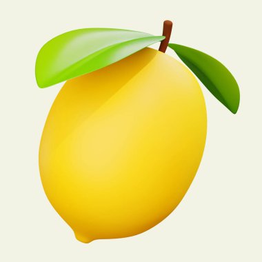 İzole edilmiş arkaplanda limon yiyeceği simgesi
