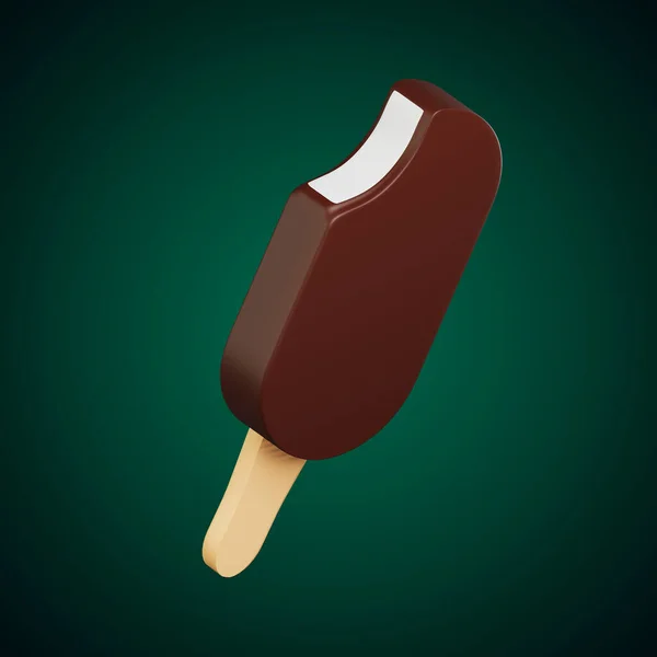 Ice Cream Минимальная Иконка Еды Изолированном Фоне Рендеринга — стоковое фото