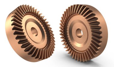 Beyaz izole edilmiş arkaplan 3D görüntüleme üzerinde gümüş makine mühendisliği ekipmanı bileşeni