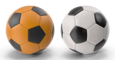 Dünya Kupası futbol topu beyaz izole arka planda 3D görüntüleme