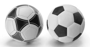 Dünya Kupası futbol topu beyaz izole arka planda 3D görüntüleme