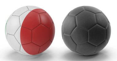 Dünya Kupası futbol topu beyaz izole arka planda 3D görüntüleme
