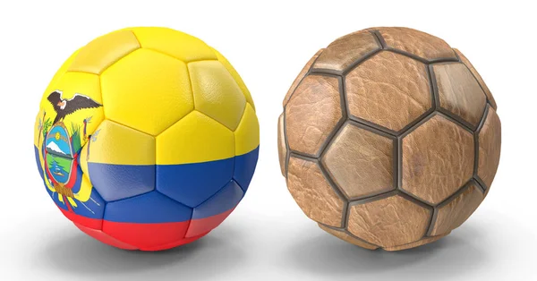 ワールドカップサッカーボール白の隔離された背景3Dレンダリング — ストック写真