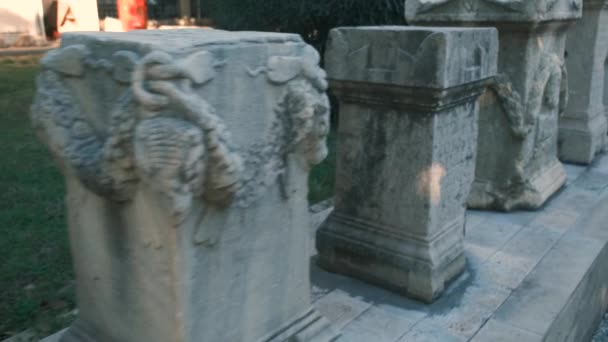 古董大理石柱 — 图库视频影像