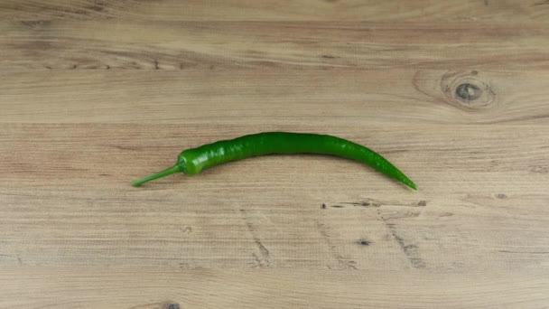 Green chilly pepper — Stock Video