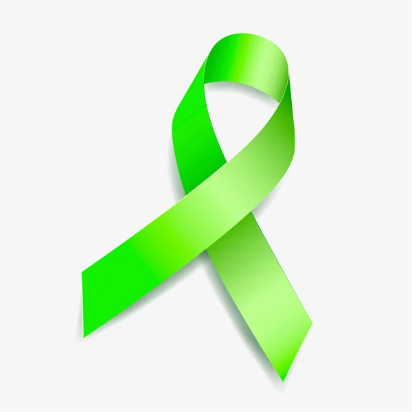 Limoen Groene Lint Bewustzijn Achalasia Depressie Lymfoom Geestelijke Gezondheid Lyme — Stockvector