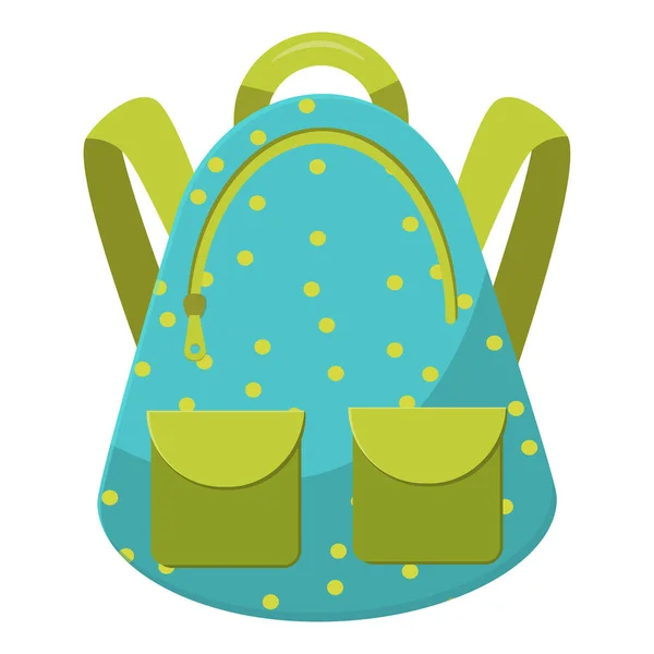 Kids school backpack. Flat style. Isolated vector. — Stock Vector