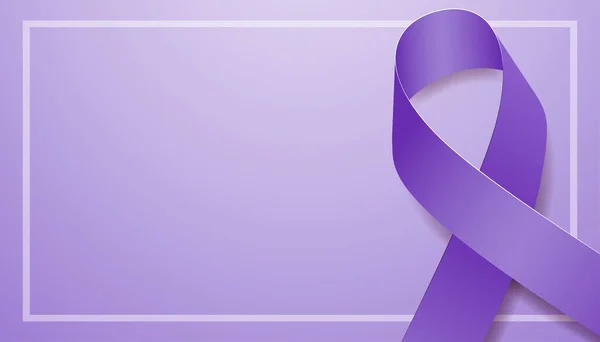 Purple Ribbon Awareness Alzheimers Disease Chronic Pain Cystic