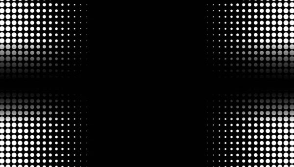 Rete prospettica wireframe. Maglia bianca a infinito su sfondo nero, Stile retrò astratto. Illustrazione vettoriale Illustrazione Stock