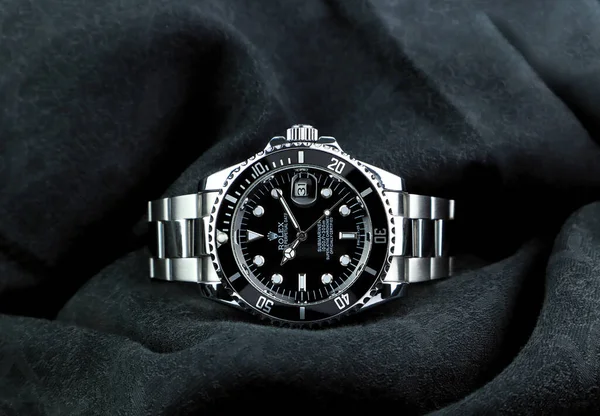 Rolex Vintage Wristwatch Ceramic Bezel Model Black Oyster Perpetual Submariner — Zdjęcie stockowe