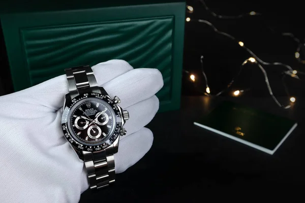 Reloj Pulsera Rolex Modelo Cosmografo Daytona Ostra Perpetua Superlativo Cronómetro —  Fotos de Stock