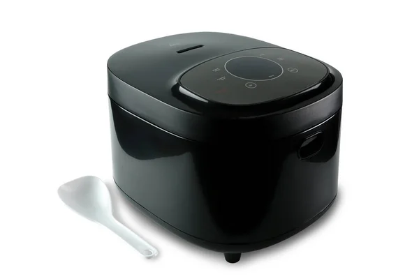Modern Design Digital Black Rice Cooker White Table Ladle White — Foto de Stock