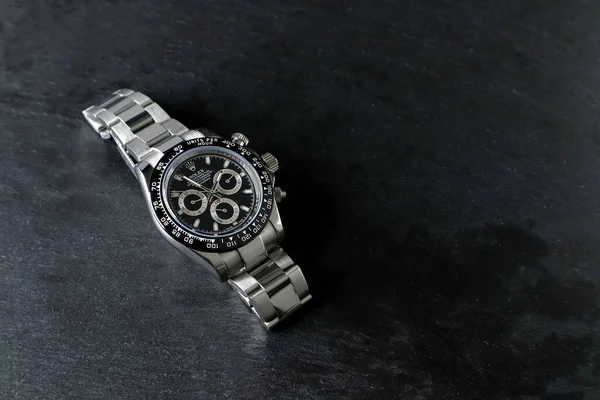 Rolex Wristwatch Model Cosmograph Daytona Oyster Perpetual Superlative Chronometer Black — Stok fotoğraf