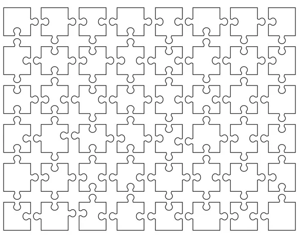 Illustration Einzelner Teile Des Weißen Puzzles — Stockvektor