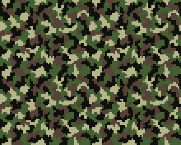 Naadloos Patroon Van Digitale Militaire Camouflage — Stockvector