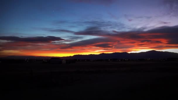 Ηλιοβασίλεμα Πάνω Από Pikes Peak Colorado Time Lapse Διαθέτει Ένα — Αρχείο Βίντεο