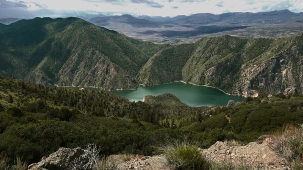 Gyönyörű Colorado Sziklás Hegység Time Lapse Jellegét Meghatározza Egy Statikus — Stock videók