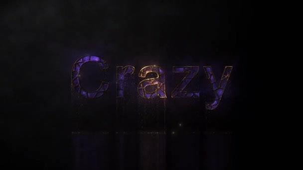 Crazy Beautiful Text Reveal Background Loop Features Text Crazy Beautiful — Stockvideo