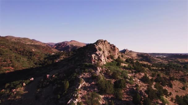 Garden Gods Colorado Drone View Features View Drone Flying Large — Video Stock