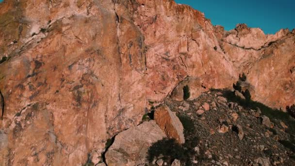 Garden Gods Colorado Drone View Rock Climbers Features View Drone — Stock video