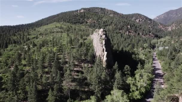 Gold Camp Road Colorado View Features View Drone Flying Rugged — Stock video