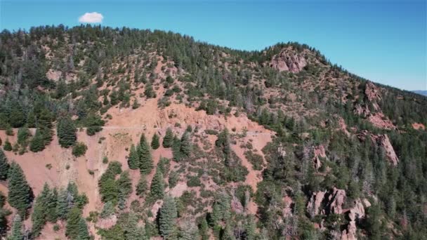 Gold Camp Road Colorado View Features View Drone Flying Panning — Video Stock
