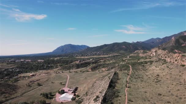 Gold Camp Road Colorado View Имеет Вид Дрона Пролетающего Над — стоковое видео