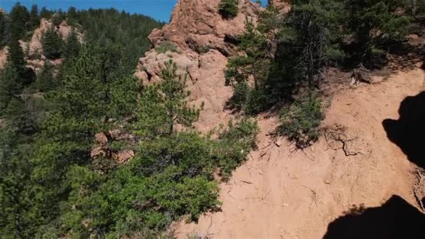 Gold Camp Road Colorado View Features View Drone Flying Upward — Vídeos de Stock