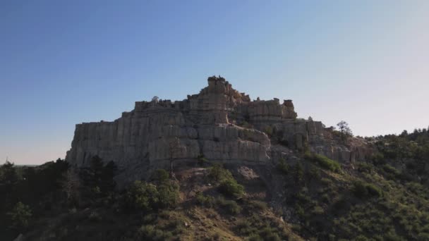 Latanie Wokół Ambony Rock Wczesnym Rankiem Colorado Springs Oferuje Widok — Wideo stockowe