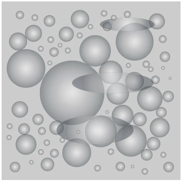 Серый Фон Объемными Шариками Обложки Шаблон Дизайна Белой Текстуры Абстрактным — стоковый вектор