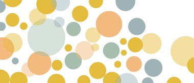 Daireler ve geometrik şekillerle renklendirilmiş bir arka plan. Pankart tasarımı, kartpostal için soyut kurumsal şablon. 