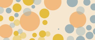 Daireler ve geometrik şekillerle renklendirilmiş bir arka plan. Pankart tasarımı, kartpostal için soyut kurumsal şablon. 