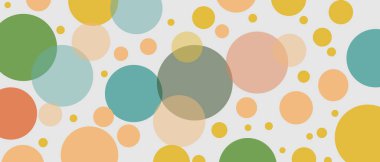 Daireler ve geometrik şekillerle renklendirilmiş bir arka plan. Pankart tasarımı, kartpostal için soyut kurumsal şablon. 