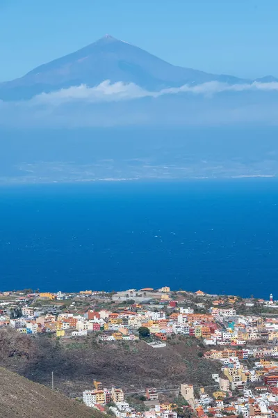 Vista Panoramica Dell Isola Gomera Con Isola Tenerife Sullo Sfondo — Foto Stock