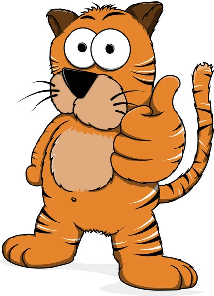   Bir karikatür kaplanının vektör çizimi