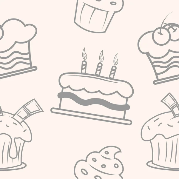   Pastalarla vektör monokrom deseni