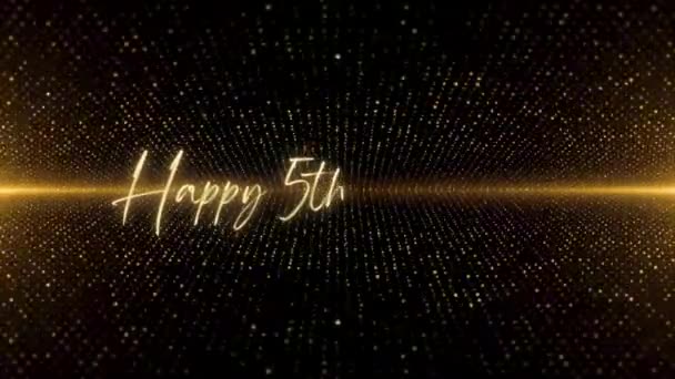 Happy Birthday Text Animation Animated Happy Birthday Golden Text Black — Video