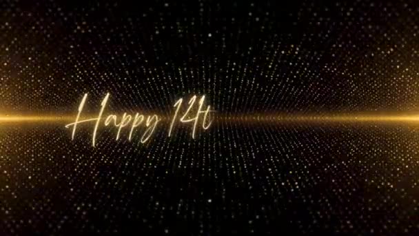 Happy Birthday Text Animation Animated Happy Birthday Golden Text Black — Video