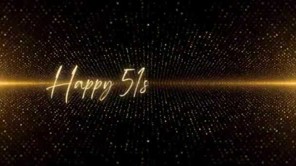 Happy Birthday Text Animation Animated Happy Birthday Golden Text Black — Stockvideo