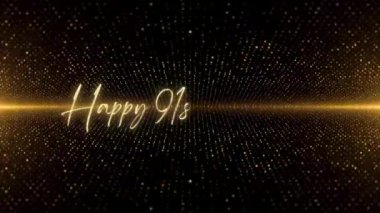 4K Happy Birthday text animation. Animated Happy Birthday with golden text. Black and golden bokeh background. Suitable for Birthday event, party and celebration.