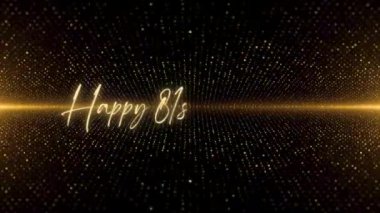 4K Happy Birthday text animation. Animated Happy Birthday with golden text. Black and golden bokeh background. Suitable for Birthday event, party and celebration.