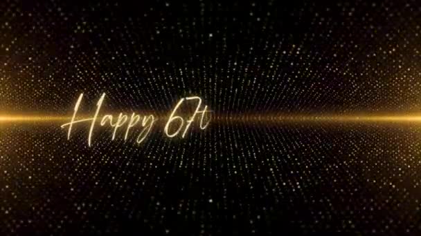 Happy Birthday Text Animation Animated Happy Birthday Golden Text Black — Video