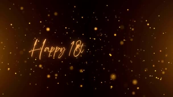 Happy Anniversary Text Animation Animated Happy Anniversary Golden Text Black — Video