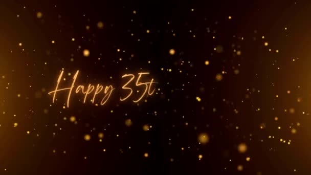 Happy Anniversary Text Animation Animated Happy Anniversary Golden Text Black — kuvapankkivideo